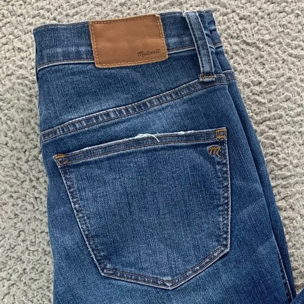 Madewell 10" High-Rise Skinny Button-Front Drop-Hem Women's Jeans  -  Size:  26 - Picture 7 of 16